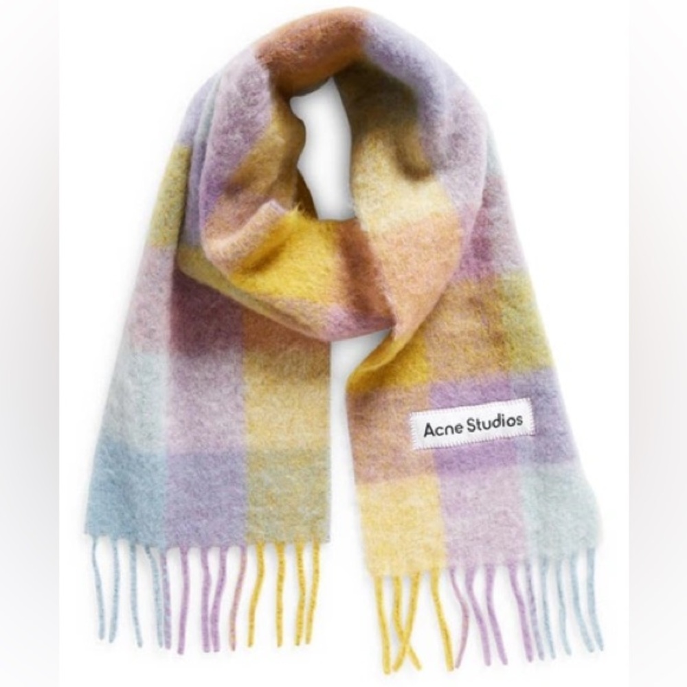 Acne Plaid Mohair scarf
